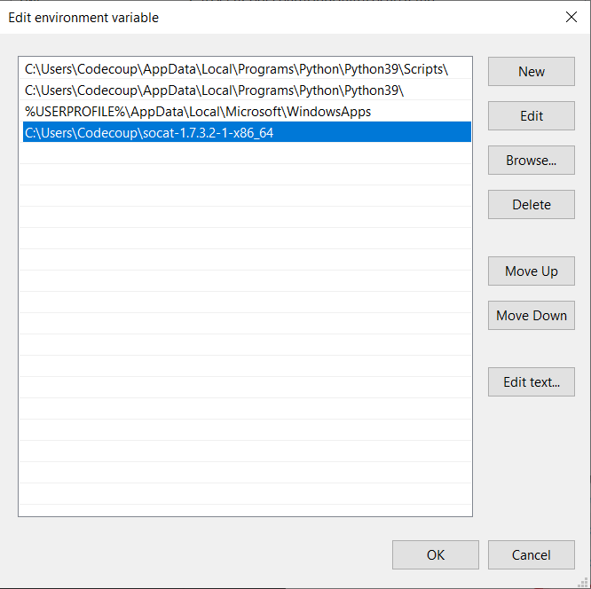 Add socat to Windows PATH